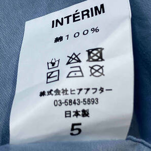 INTERIM インテリム 日本製 コットン 長袖シャツ ライトブルー 5 店舗受取可の画像4