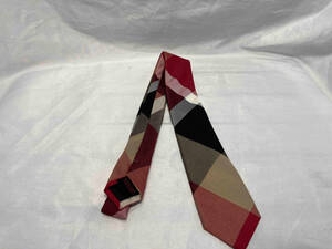 CRESTBRIDGE Checked Tie Black Red Beige Silk Made in Japan ブラックレーベルクリストブリッジ チェックネクタイ シルク