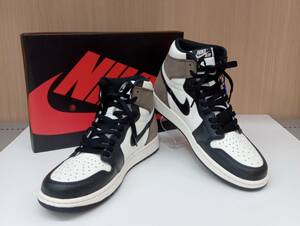 美品NIKE ナイキ AIR JORDAN1 RETRO HIGH OG エアジョーダン Dark Mocha ダークモカ 555088-105スニーカー 箱・替えヒモ 27.5ホワイト 通年