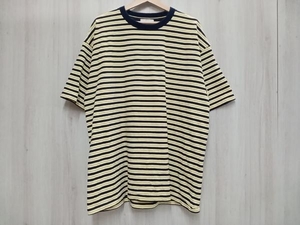 TOWN タウン 21SS 90BORDER BGE／TW110801A-40 半袖Tシャツ ボーダー イエロー XLサイズ 店舗受取可