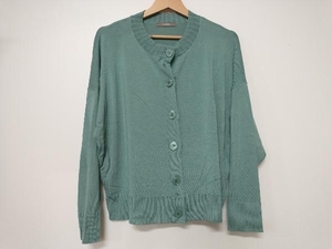 HELIOPOLE エリオポール SILK MIX HIGH GAUGE DOLMAN CD 長袖カーディガン サイズ38 グリーン レディース 通年