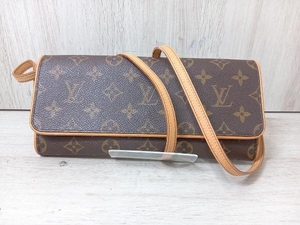 【美品】 LOUIS VUITTON M51852 ポシェットツインGM FL1011 モノグラム ブラウン ショルダーバッグ レディースバッグ 保存袋付 店舗受取可