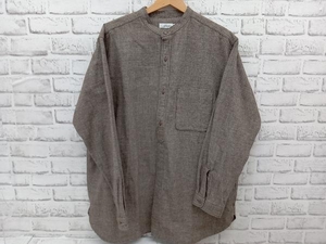 nanamica ナナミカ バンドカラーシャツ 長袖シャツ オーバーサイズ Sサイズ ブラウン 店舗受取可