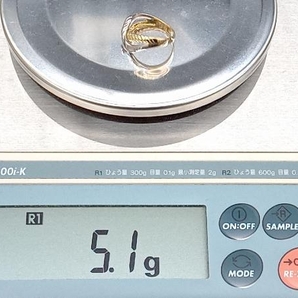 Pt900／K18 5.1g 12号 コンビ リング クロス プラチナ ゴールドの画像8