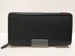 TUMI トゥミ ALPHA ZIP AROUND LARGE TRAVEL WALLET 長財布 ロングウォレット ラウンドファスナー ナイロン×レザー ブラック