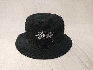 STUSSY Logo Designed Bucket Hat Black Size:S/M Cotton ステューシー ロゴデザインバケットハット ブラック 店舗受取可