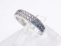 STAR JEWELRY／K18／ダイヤ0.08ct サファイア0.54ct／約8号 リング_画像2