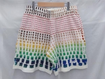 Supreme シュプリーム/ハーフ綿パンツ/Gradient Grid Knit Short/レインボー/L_画像2