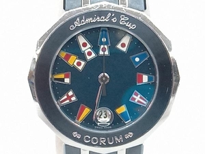  Junk CORUM Corum Admiral z cup 39 610 30 V-50 navy quartz wristwatch analogue Date 