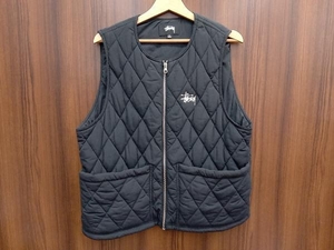 STUSSY／ステューシー／DIAMOND QUILTED VEST／115637／Sサイズ／ブラック／キルティングベスト