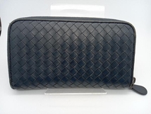 BOTTEGA VENETA イントレチャート ラウンドファスナー長財布 B04740839Q ネイビー ボッテガヴェネタ_画像3