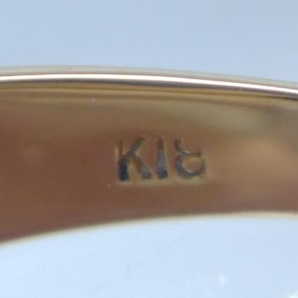 【新品仕上げ済】 K18 カラーストーン ダイヤ付 リング 約13号 2.6gの画像5