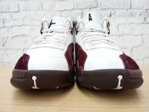 【箱付き】NIKE A MA MANIERE WMNS AIR JORDAN 12 WHITE&BURGUNDY CRUSH ナイキ アママニエール エアジョーダン 12 DV6989-100サイズ26.5cm_画像4