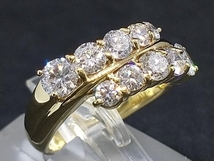 K18 18金 YG ダイヤモンド リング 指輪 イエローゴールド D1.6ct 7.7g #11.5 店舗受取可_画像2