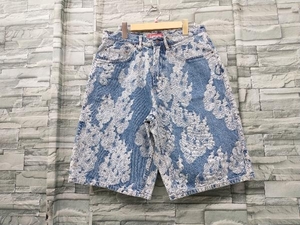 23SS/Supreme/Flames Jacquard Baggy Denim Short/ハーフジーンズ/デニムパンツ/フレームスジャガードバギーデニム/サイズ 30/シュプリーム