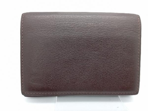 Dunhill 092M カードケース 名刺入れ ブラウン レザー ダンヒル