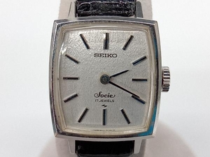 SEIKO　セイコー　Socie　ソシエ　11-3700　14KWG　17石　レディース腕時計　シルバー　手巻 店舗受取可