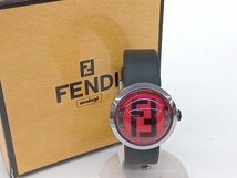 FENDI　フェンディ　FF　ブゾラ　8010G　レッド×ブラック　電池式　クォーツ　腕時計 店舗受取可_画像1