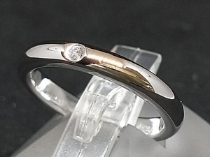  box attaching Tiffany &Co. Tiffany Pt950 diamond ring ring platinum 5.1g #8 store receipt possible 