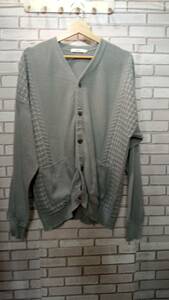 YASHIKI ヨシキ Unabara Cardigan YSK-22SS-KN07 カーディガン 長袖 メンズ Sサイズ グレー デザイナーズ ジャケット ノーカラー