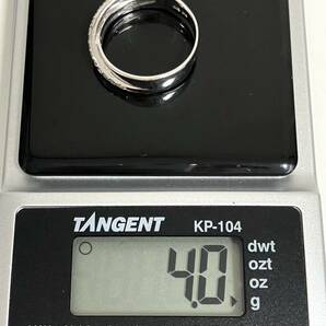 K18WG 11.5号 4.0g リング ダイヤモンド付き 店舗受取可の画像7