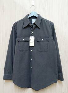 MADISONBLUE/マディソンブルー/長袖シャツ/MB999-5711/HAMPTON BLACK SATIN SHIRT/ブラック系/Mサイズ