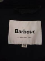 BARBOUR バブアー JS別注 OS OVERSIZED BURGHLEY WOOL オーバーサイズバーレー コート 38 ネイビー 紺 チェック 2102389_画像3