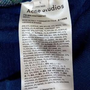 ACNE STUDIOS/アクネ ストゥディオズ/ニット/20SS/B60121/ラズベリージャカードセーター/藍色/Sサイズの画像8