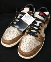 [黒タグ付・未使用] NIKE DUNK LOW PRM HEAD 2 HEAD ダンク ヘッド スネーク クロコ スキン スニーカー 28cm 茶 FJ5434-120 店舗受取可_画像2