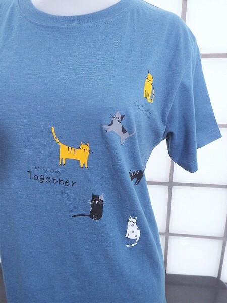 ティモシー Together 杢ブルー Lサイズ 天竺 綿60%,ポリエステル40% 半袖Ｔシャツ 新品 Timothy