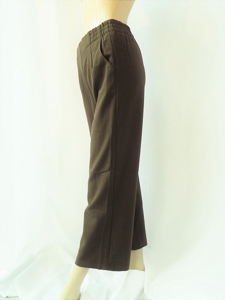 Daly Bottom Market カーキ Mサイズ ヘリンボーンワイドパンツ ポリエステル40%,ウール30%,レーヨン25%,ポリウレタン5% 新品 日本製