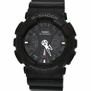 カシオ 腕時計 Ｇ-Shock ブラック GA-120 時計 メンズ ラバー SS 中古 クオーツ CASIO 黒