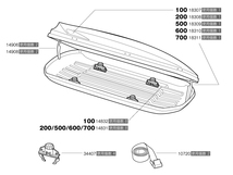 TH1500018309 THULE スペアパーツ ステッカーPAC500 (ルーフボックス Thule Pacific2 100 200 500 600 700) 送料無料_画像2