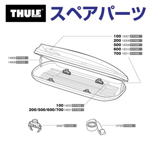 TH1500018310 THULE スペアパーツ ステッカーPAC600 (ルーフボックス Thule Pacific2 100 200 500 600 700) 送料無料