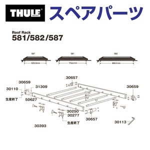 TH1500031309 THULE スペアパーツ ナットS 936-0400-11 (バスケット Thule Roof Rack 581 582 587) 送料無料