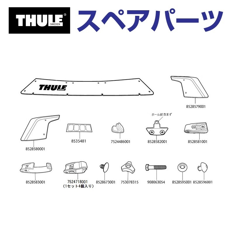 TH7524486001 THULE スペアパーツ フットラバー US (フェアリング Thule AirScreen 8700 8701 8702 8703) 送料無料