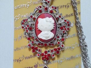 2007 激レア サンリオ ハローキティ キティ Hello Kitty Necklace Pendant カメオ風 ネックレス ペンダント トップ レッド 赤　　　 　