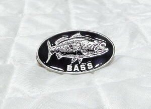 90's ピンバッチ バック P.B. BASS ファインピーター FISH ピンズ ビンテージ 送料込