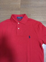 極美品PORO RALPH LAUREN ポロラルフローレンポロシャツ 赤　表示サイズS 日本サイズM_画像5