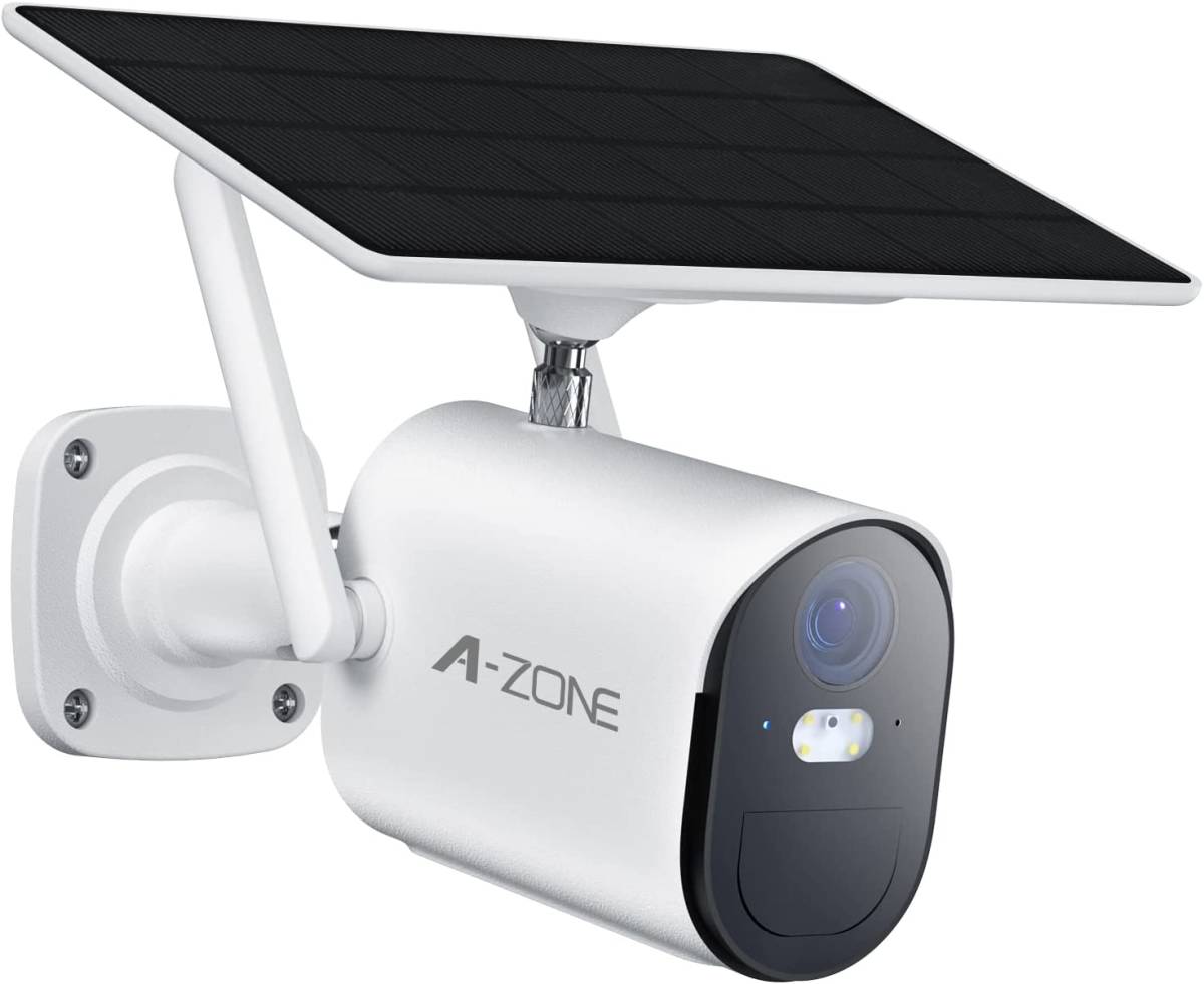 A-ZONE 防犯カメラソーラー15000mAh高容量電池式防犯カメラワイヤレス