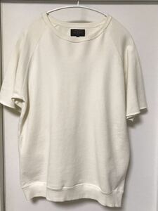 ◆【人気】BEAMS PLUS ビームス プラス/ カットオフ ショートスリーブ スウェットTシャツOFF-WHITE M size