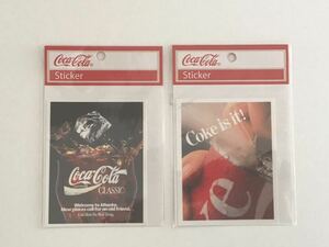 coca-cola(コカコーラ)ステッカー/コカ・コーラ/２枚セット/①