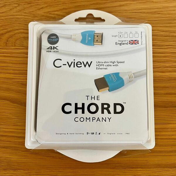 ②Chord C-View HDMIケーブル 0.75メートル