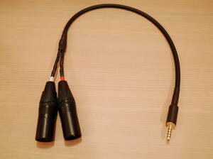 * 4.4mm 5 ultimate -XLR male ( female modification possible ) conversion cable Moga mi2534 75cm oyaide Neutrik NC3MXX-B iFi audio ZEN CAN *
