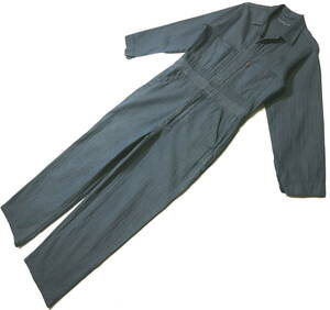  roughly beautiful goods!*DOG HOUSE cotton 100 herringbone ground all-in-one / coveralls *M size ( height 181 centimeter till )