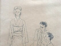 真作/高沢圭一/「女と男」/約3号/デッサン/ペン画/額装品/直筆サイン入り/美人画/作家物/絵画/美術品_画像4