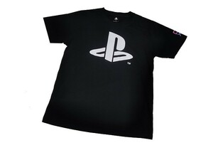 【新品】PS プレイステーション Tシャツ 半袖【M】黒/ブラック◆C5030WL プレステ PLAY STATION Z5333WQ ゲーム GAME SONY 男性用 メンズ