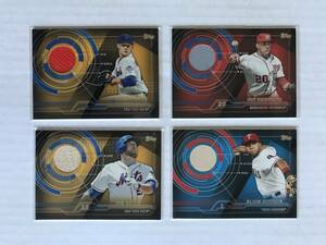 2014 Topps（ZACK WHEELER / IAN DESMOND / IKE DAVIS / ELVIS ANDRUS）ゲーム実使用ジャージ＆バットカード　4枚セット