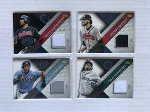 2018 Topps（EDWIN ENCARNACION / DANSBY SWANSON / KEVIN KIERMAIER / FELIX HERNANDEZ）ゲーム実使用ジャージカード　4枚セット