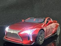 レクサス LEXUS LC500 レッド ミニカー 1/32　H138_画像2